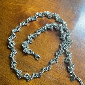 Silver Double Helix DNA Necklace/Bracelet